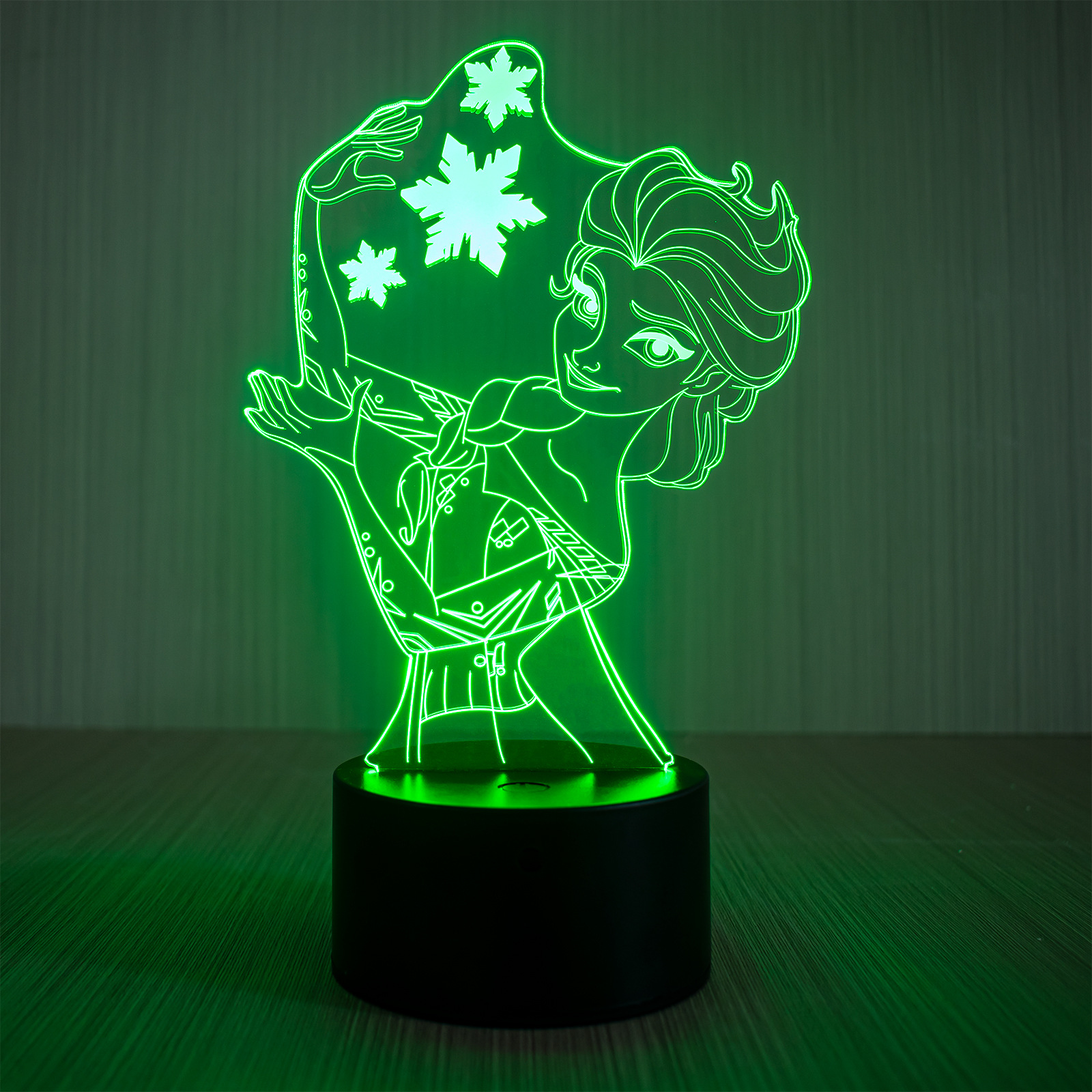 3D-Nachtlicht mit Acrylschirm, 7-Farben-LED