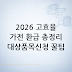 2026 고효율 가전 환급: 대상·품목·신청방법 완전 정리 (고효율 가전 환급)
