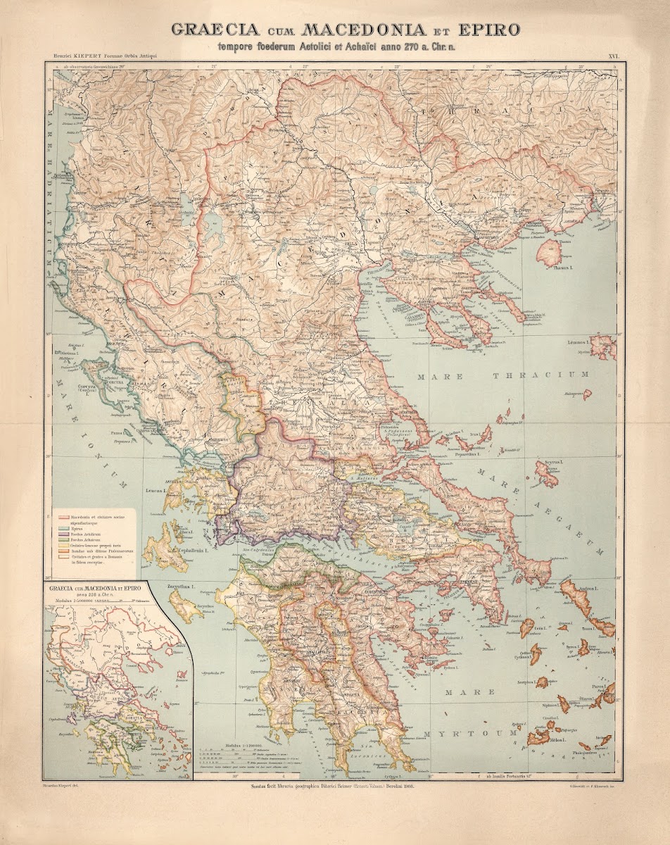 Graecia cum Macedonia et Epiro tempore foederum Aetolici et Achai ci anno 270 aC