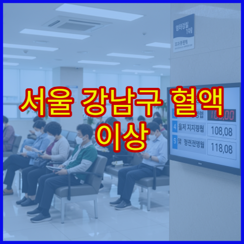 서울 강남구 혈액 이상 증상 정밀 검사 받을 수 있는 추천 병원