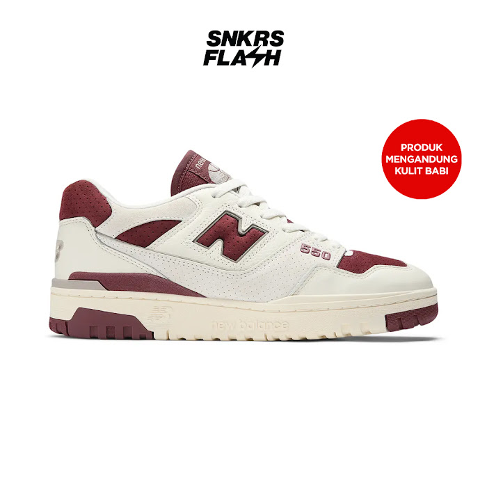 NEW BALANCE 550 SEA SALT CLASSIC CRIMSON - Size 39.5