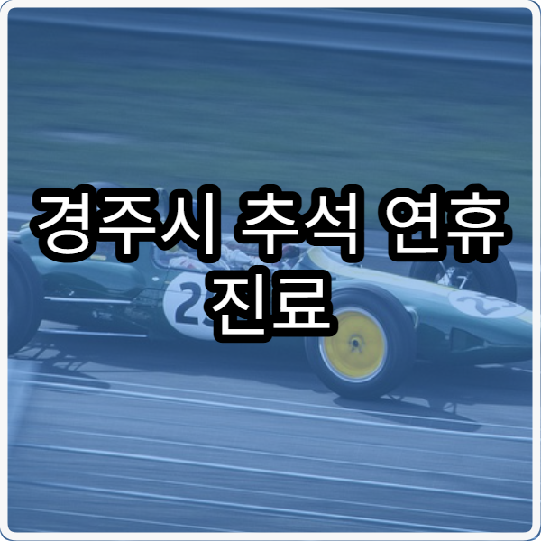 경주시 추석 연휴 진료 병원 종합 안내와 이용 방법