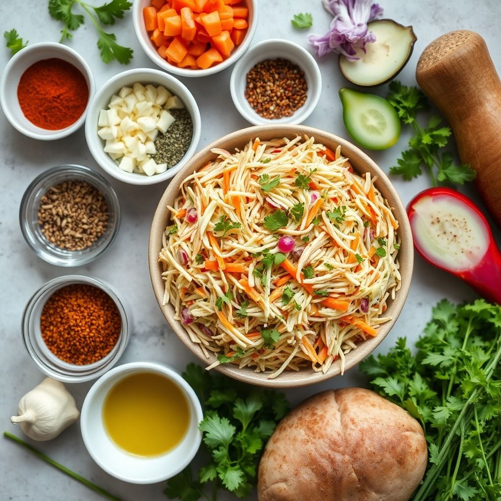 Ingredients for Easy Zesty Mexican Coleslaw Recipe for Summer BBQs (10-Minute Side!)