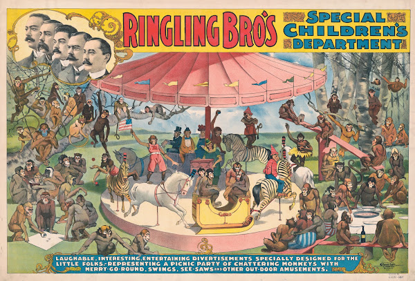 Ringling Bros  Special childrens department Divertisements Of chattering monkeys