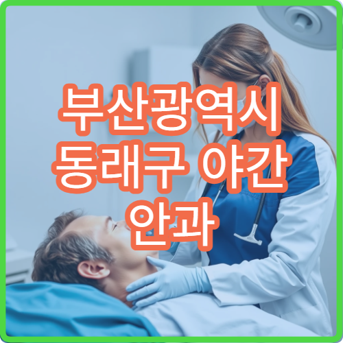 부산광역시 동래구 야간 안과 눈 통증·충혈 야간진료 가능
