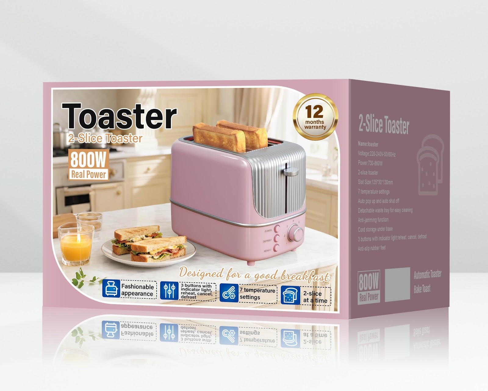 Multifunction toaster with grilling and cooking function
