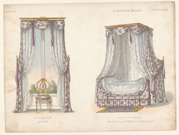 Croisée de jeune fille  Décor de Lit de jeune fille 1832   1904