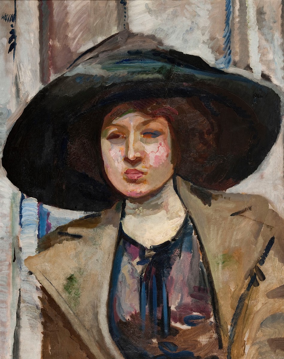 Portrait of Kazimiera Felix Portrait in awingy hat 1911