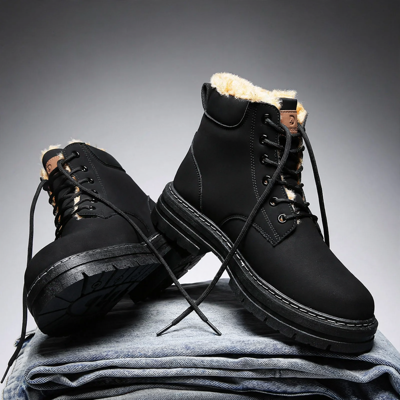 Men's boots, insulated, ankle-high, winter