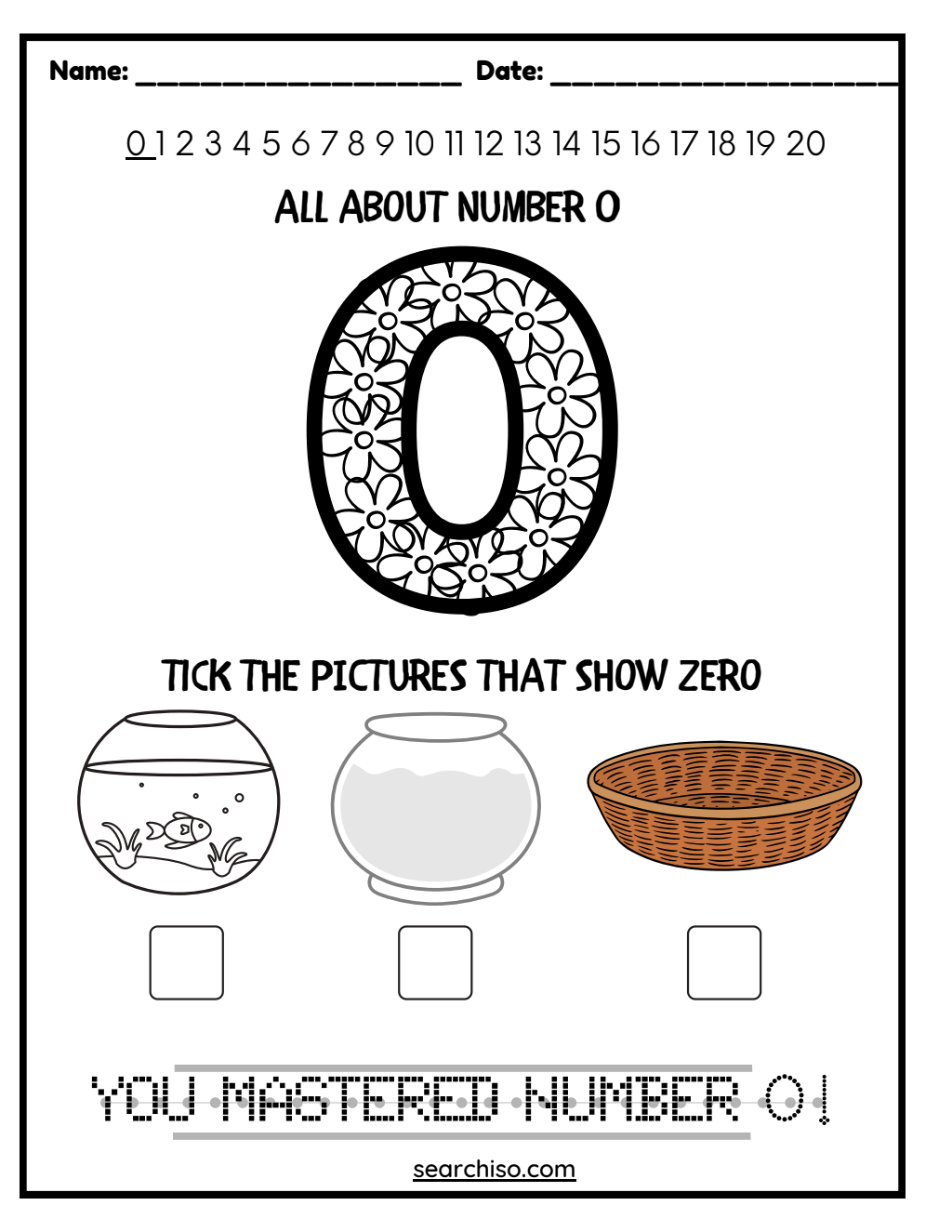 Mastering the Cipher: Number Zero Activities PDF printable