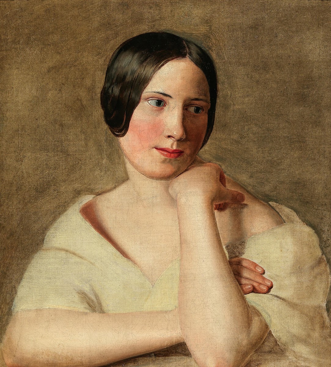 A Girl with Propped Up Arms