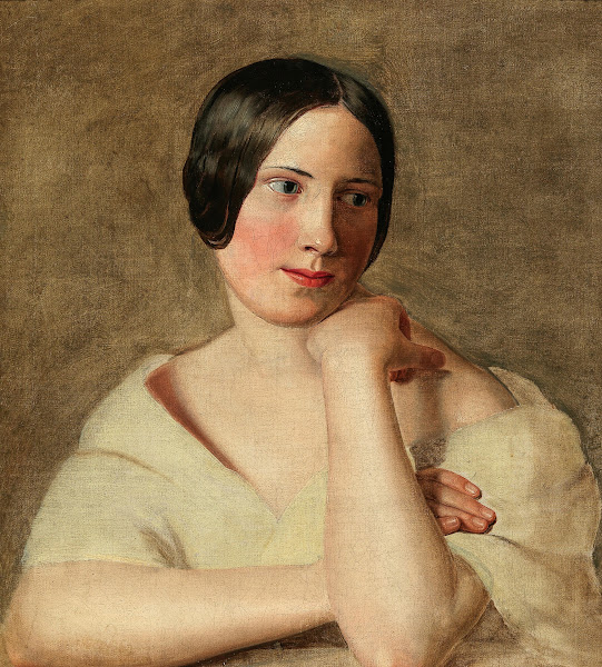 A Girl with Propped Up Arms