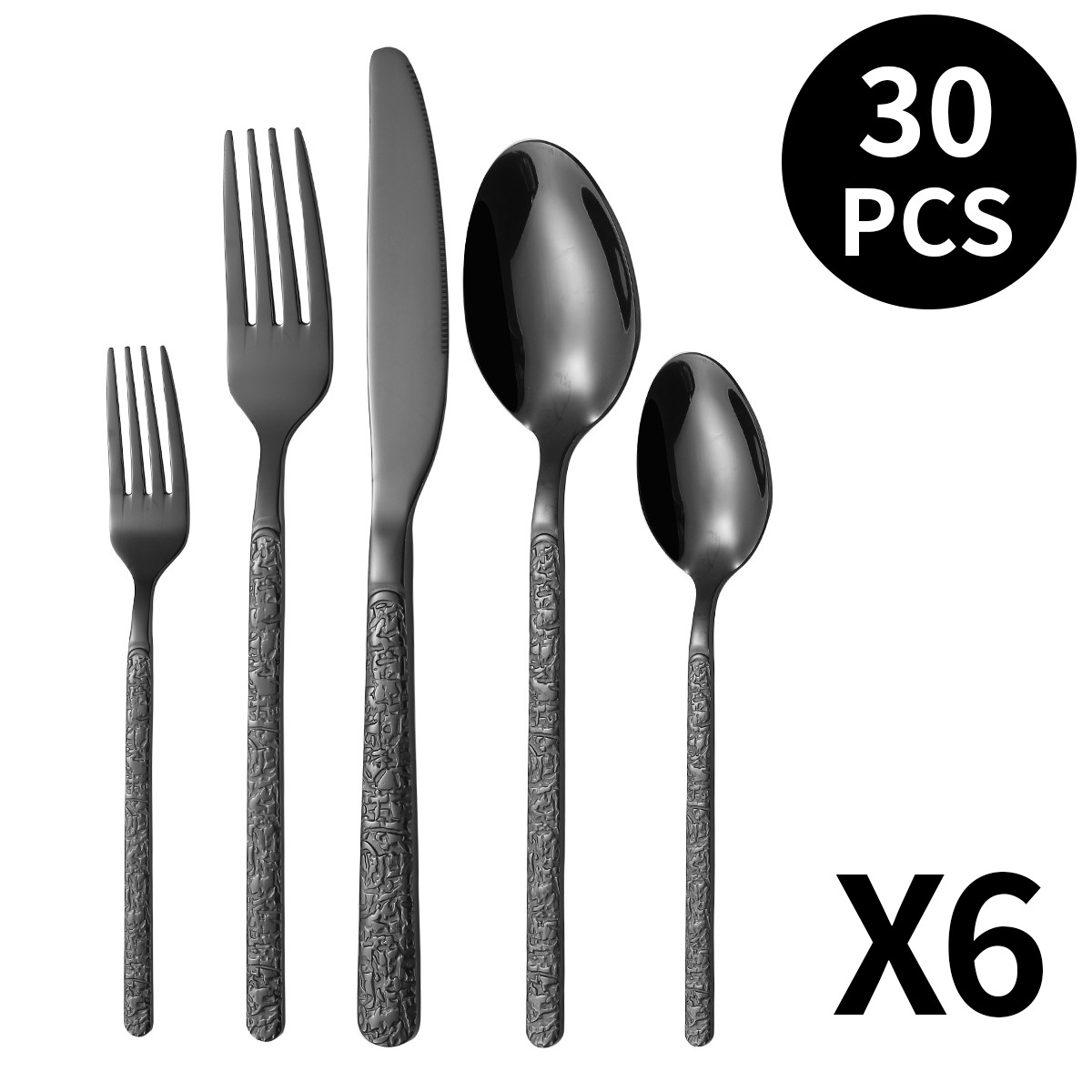 Stainless steel cutlery set, 20-piece