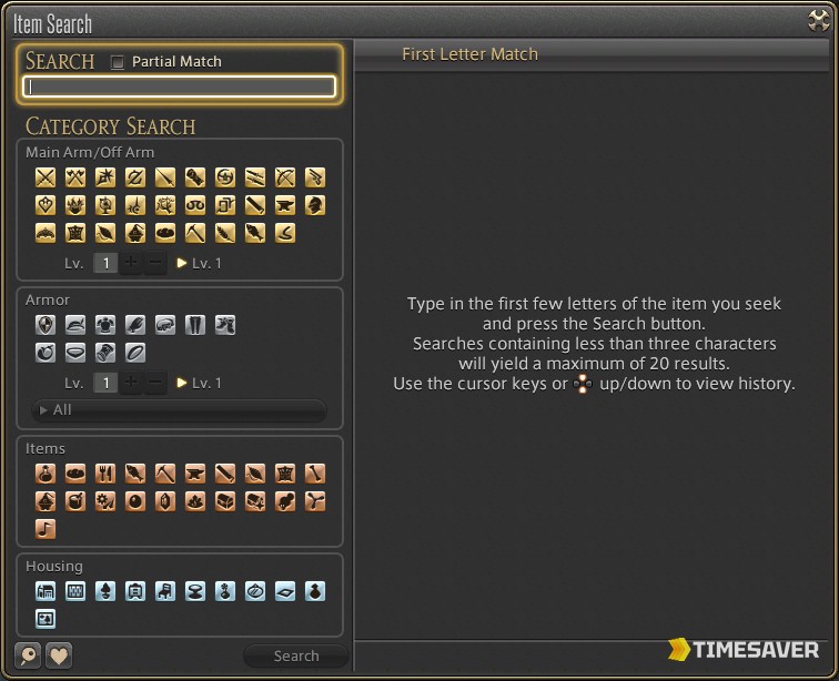 FFXIV Market Board item search window — the interface every gil flipper lives in