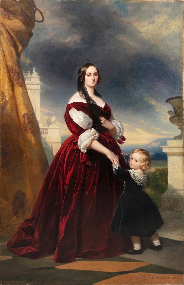 Portrait of the Countess Duchâtel1817 1878 with her son Vicomte Charles Tanneguy
