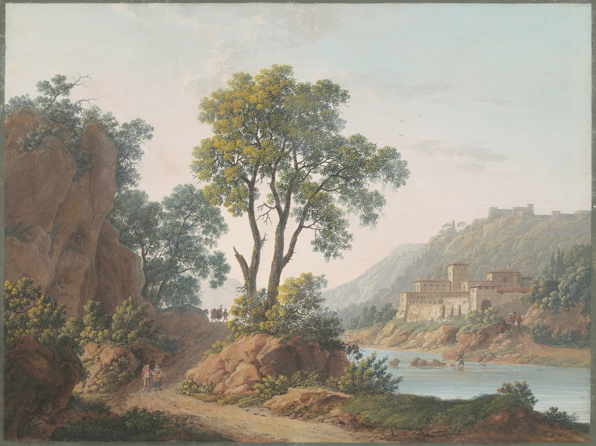 River Landscape with Castles and Travelers 1817