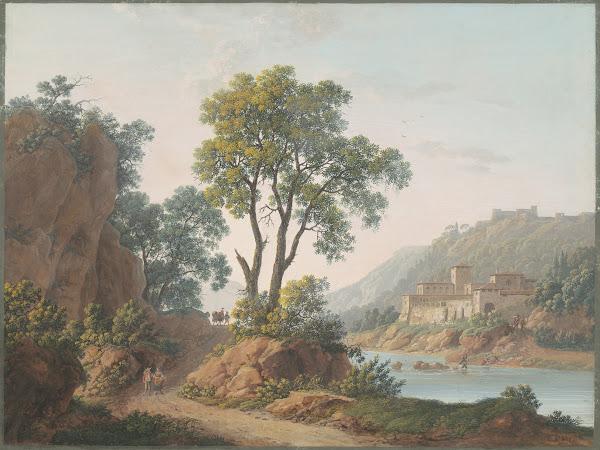 River Landscape with Castles and Travelers 1817