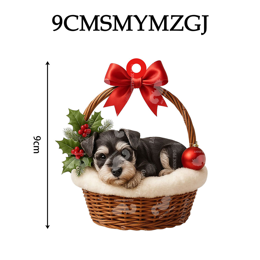 9cm Double-printed Wooden Ornament