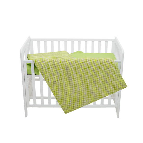 Children's replacement bedding set 3 el Twins Auro Print (calico) fitted sheet green