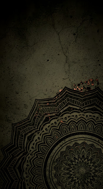 Dark Grunge Mandala Pattern Earth Tones Textured Abstract Wallpaper - Free mobile Wallpaper
