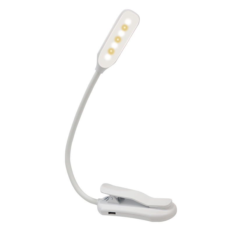 Kompakte LED-Leselampe mit Clip, dimmbar