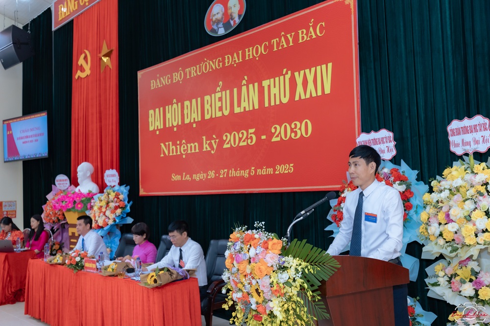 Đảng bộ Trường Đại học Tây Bắc tổ chức thành công Đại hội Đại biểu Đảng bộ Trường Đại học Tây Bắc lần thứ XXIV, nhiệm kỳ 2025 - 2030