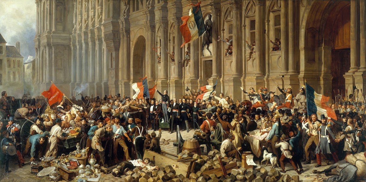 Lamartine refusant le drapeau rouge devant lHôtel de Ville 1848