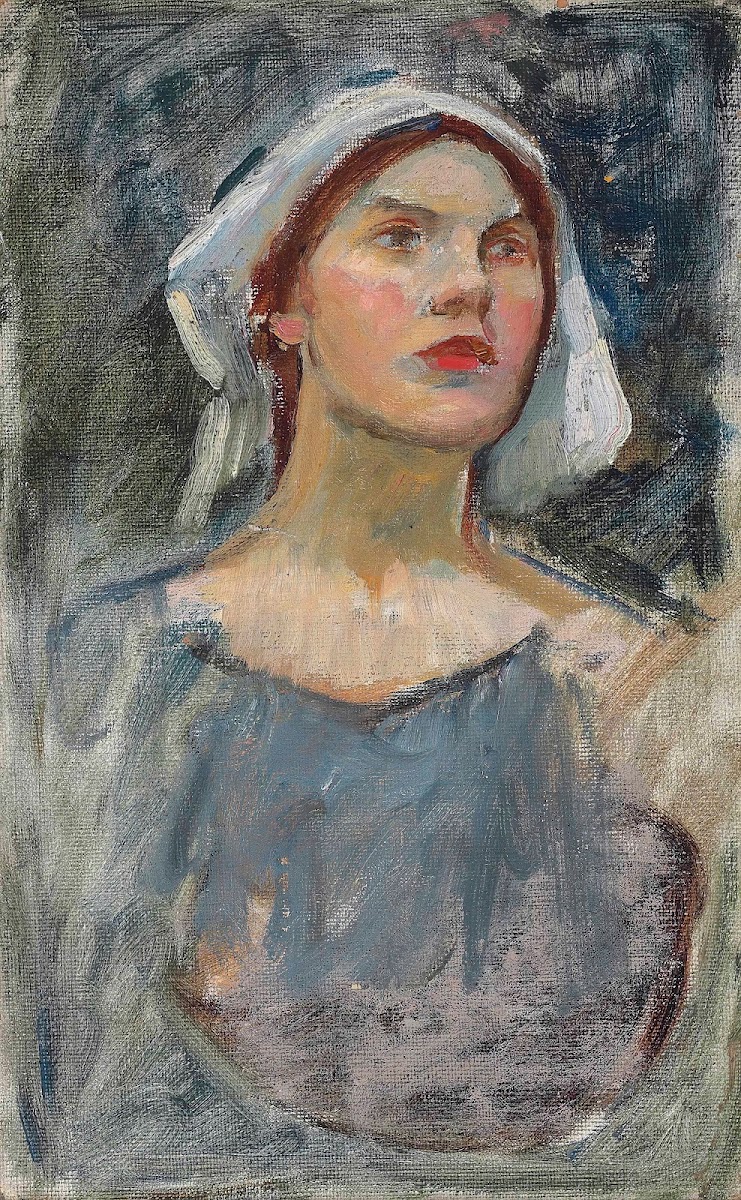Head Study For The Enchanted Garden 1916