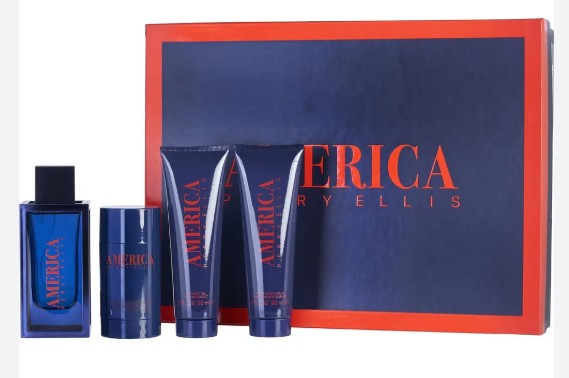 ESTUCHE PERRY ELLIS AMERICA HOMBRE 4PZS 100ML EDT + GEL DE BAÑO + AFTER SHAVE + DESODORANTE