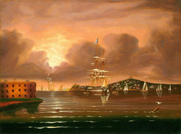 Threatening Sky Bay of New York mid 19th century
