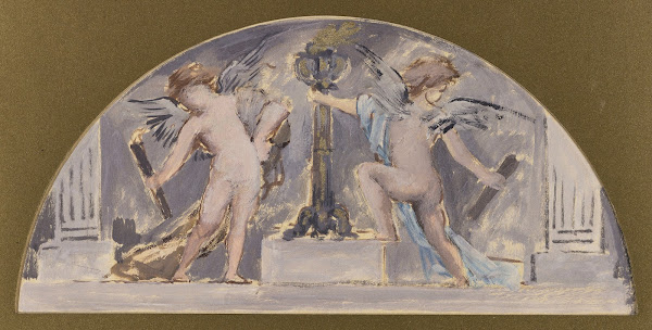 Deux Amours allumant une torchère 1893
