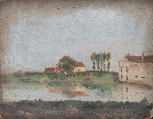 The garden at café Tivoli in Ostend 1876