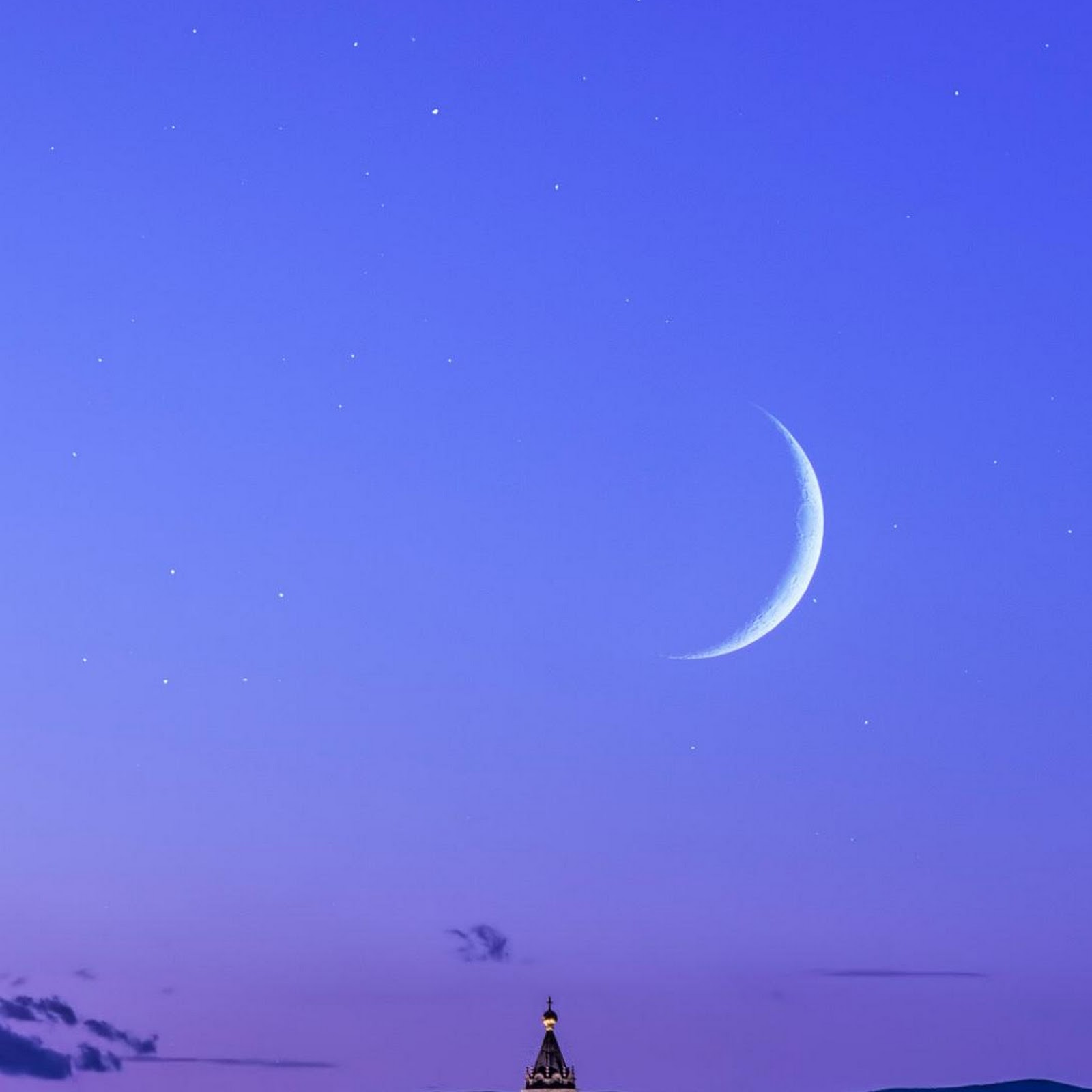 Download Florence Duomo Under Crescent Moon Full HD iPhone