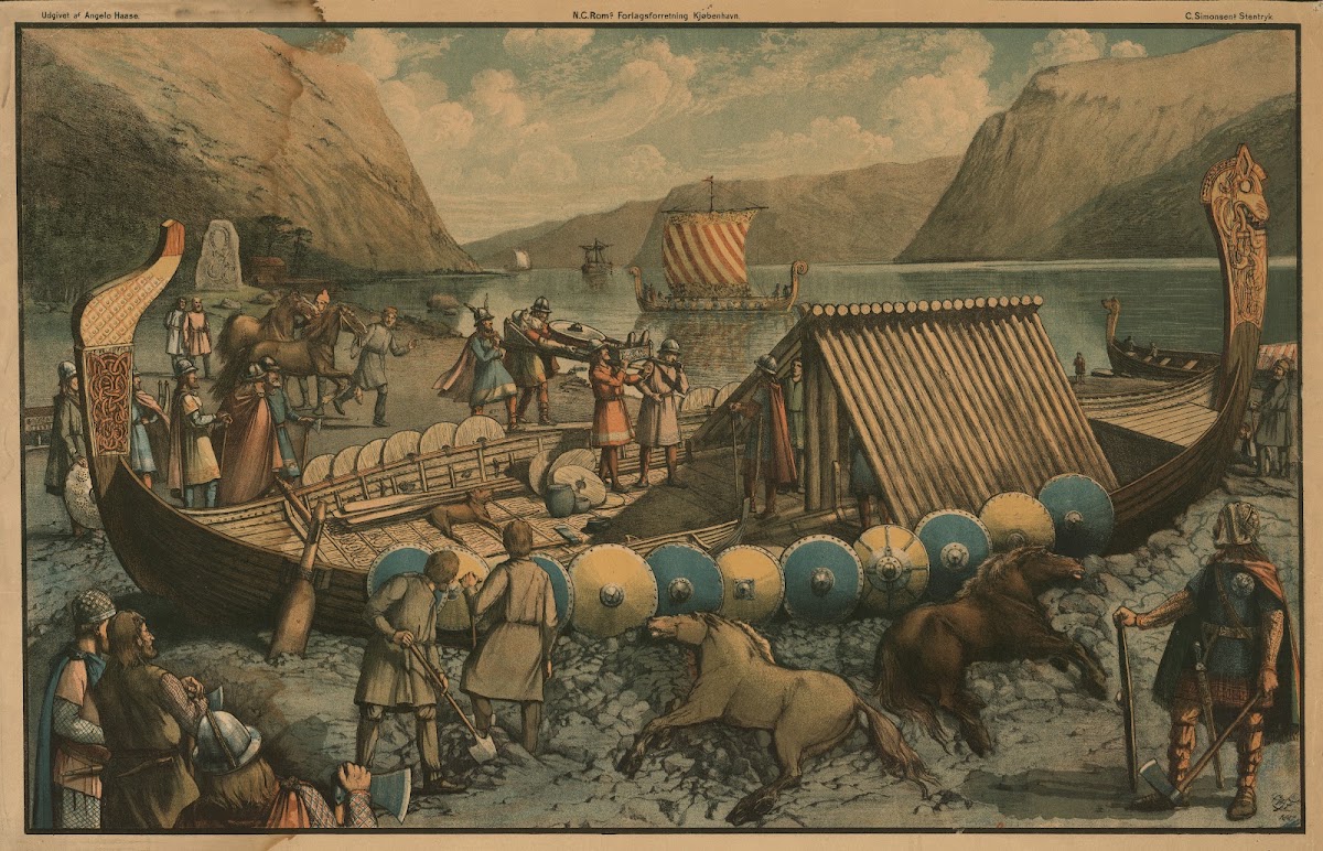 The burial of a Viking jar 1888