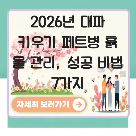 대파 키우기 페트병 흙 물 관리