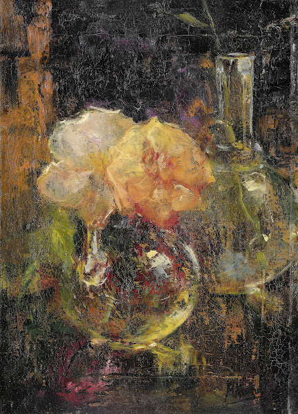 Yellow Roses in a Carafe 1896
