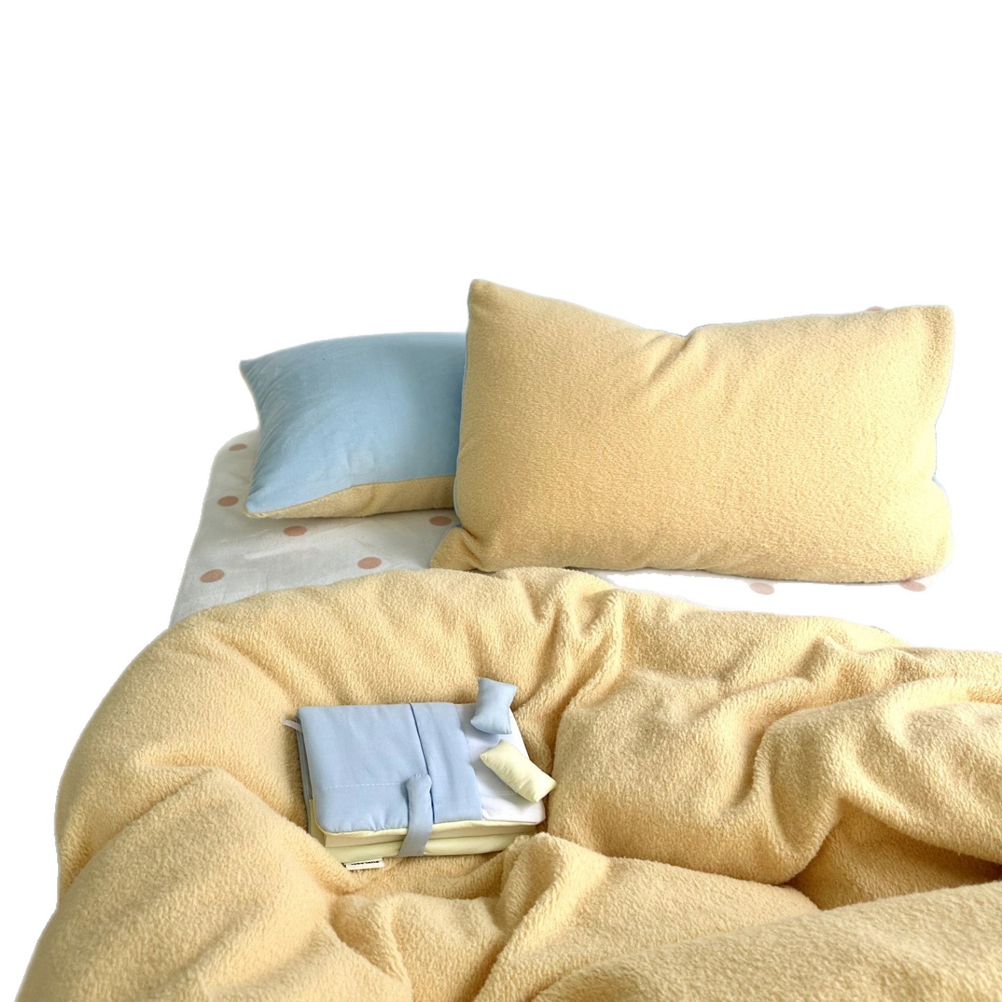 Microfiber fleece bedding set, solid color, soft