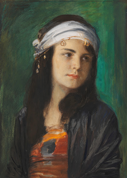 Kinderbildnis Hedda die Tochter des Künstlers als Orientalin 1909
