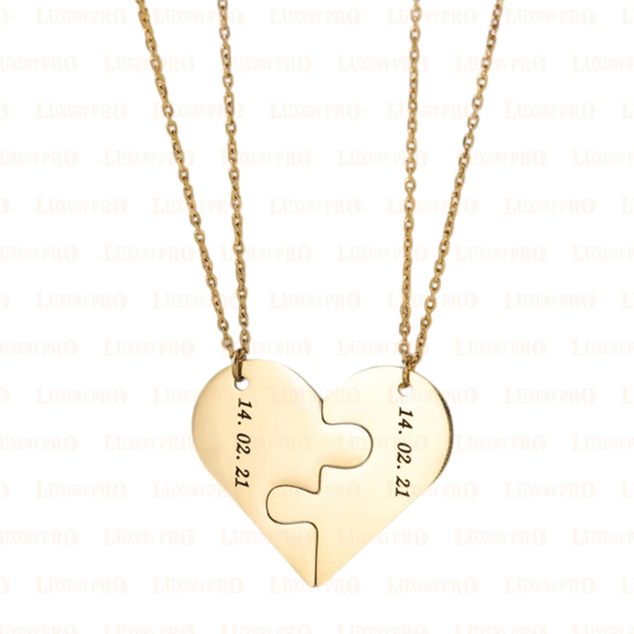 Heart Puzzle Name Necklace