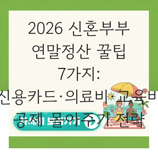 신혼부부 연말정산 시 신용카드 사용액 및 의료비·교육비 공제 누구에게 몰아주어야 유리할까 대표 이미지