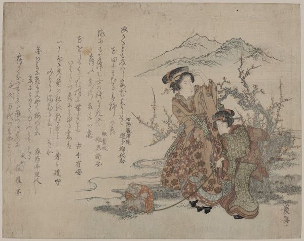 Baika saru hiku musume 1824