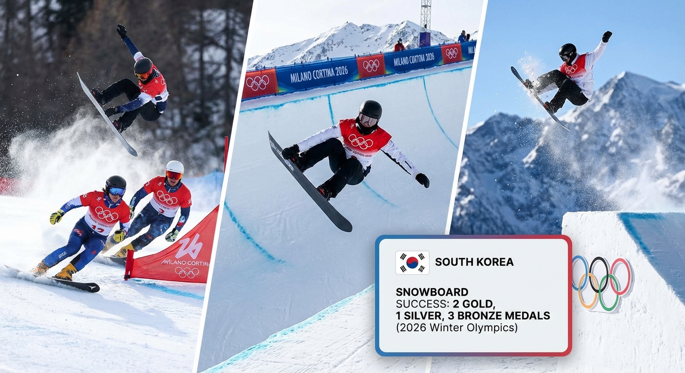 스노보드 경기 장면