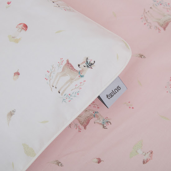 Bedding set for a baby crib 7 el Twins Bembi pink