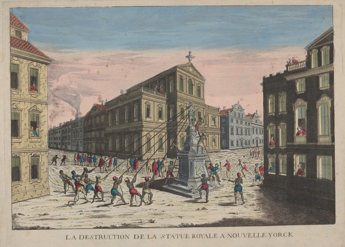 La destruction de la statue royale a Nouvelle Yorck The destruction of the royal
