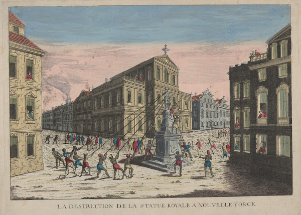 La destruction de la statue royale a Nouvelle Yorck The destruction of the royal