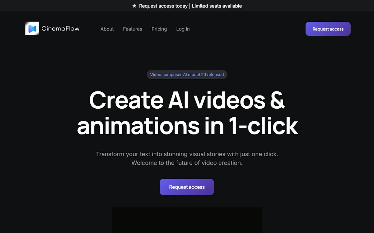 Captura de CinemaFlow AI