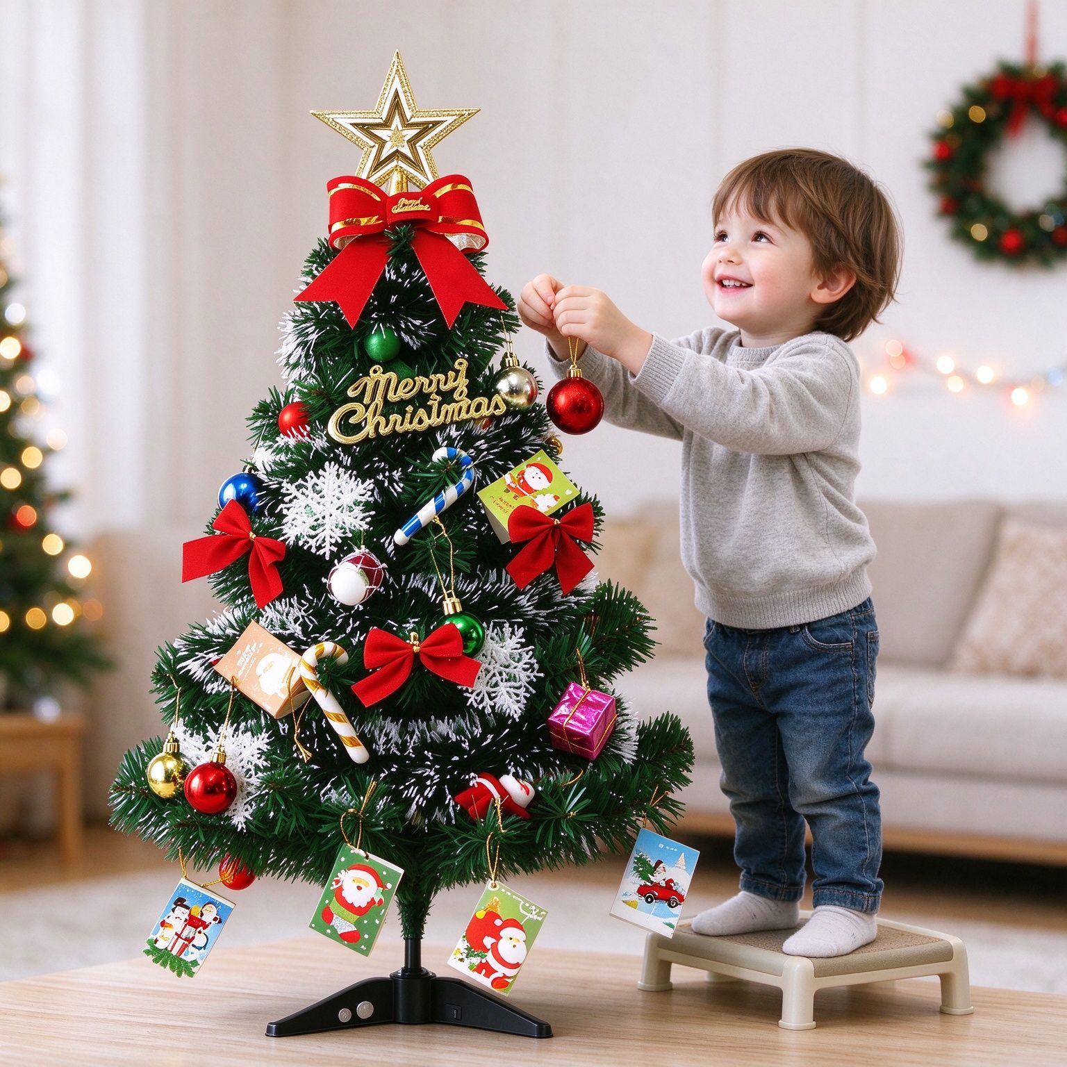 60 cm Mini Christmas Tree Set for DIY Decoration