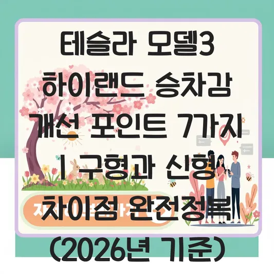 테슬라 모델3 하이랜드 승차감 개선 포인트 및 구형 모델과 차이점 비교 대표 이미지