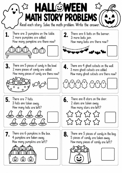 Halloween Math Story Problems