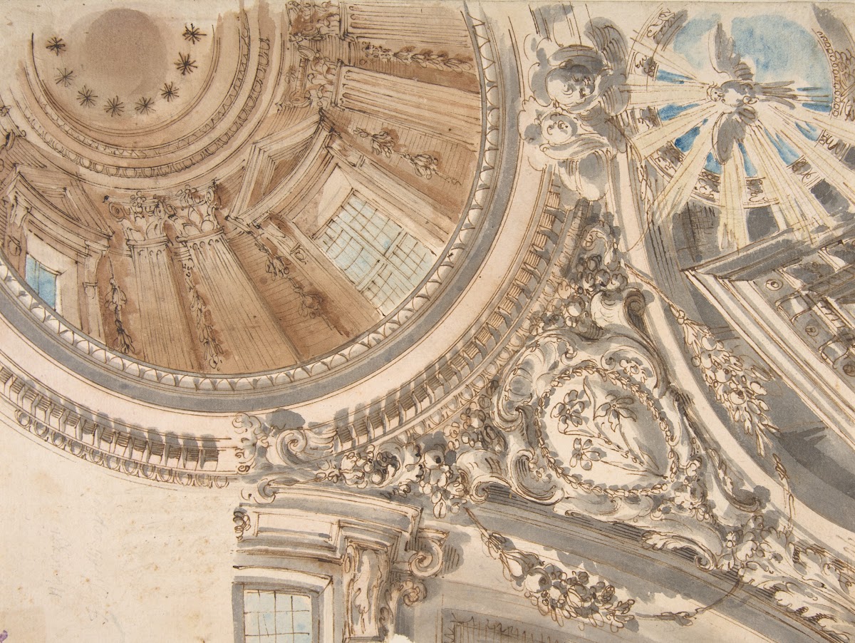 Design for Part of a Church Ceiling with a Dome 17351817